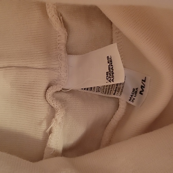 Los Angeles Apparel cream turtleneck baggy crop top M /L unisex - Picture 6 of 6